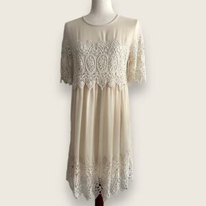 NWOT | Romeo + Juliet | Vintage Style Lace Dress | Cream | Size Small